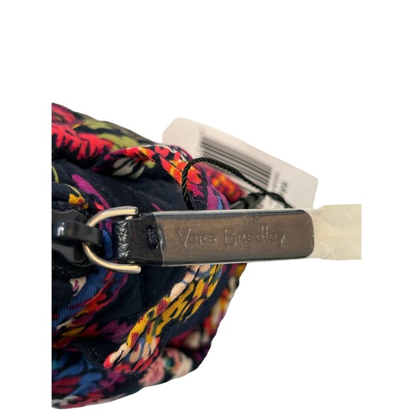 Vera Bradley Midnight Wildflowers Medium Cosmetic Bag & Travel Mirror NWT RARE - Picture 4 of 15